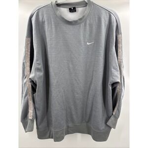 Nike Sportswear Women's Logo Center Swoosh Crewneck Sweatshirt  XL‎ Gray